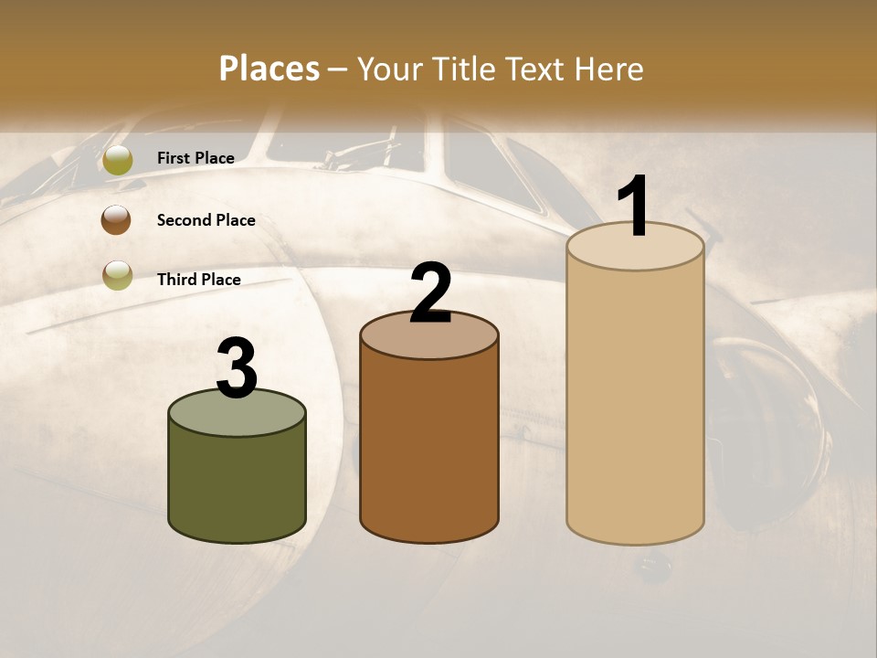 A Plane Is Shown With The Name Of The Plane PowerPoint Template