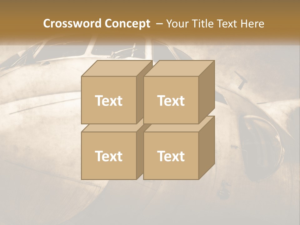 A Plane Is Shown With The Name Of The Plane PowerPoint Template