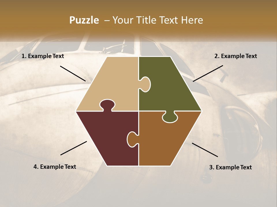 A Plane Is Shown With The Name Of The Plane PowerPoint Template