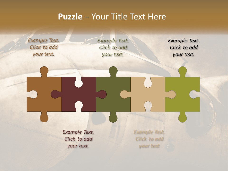 A Plane Is Shown With The Name Of The Plane PowerPoint Template