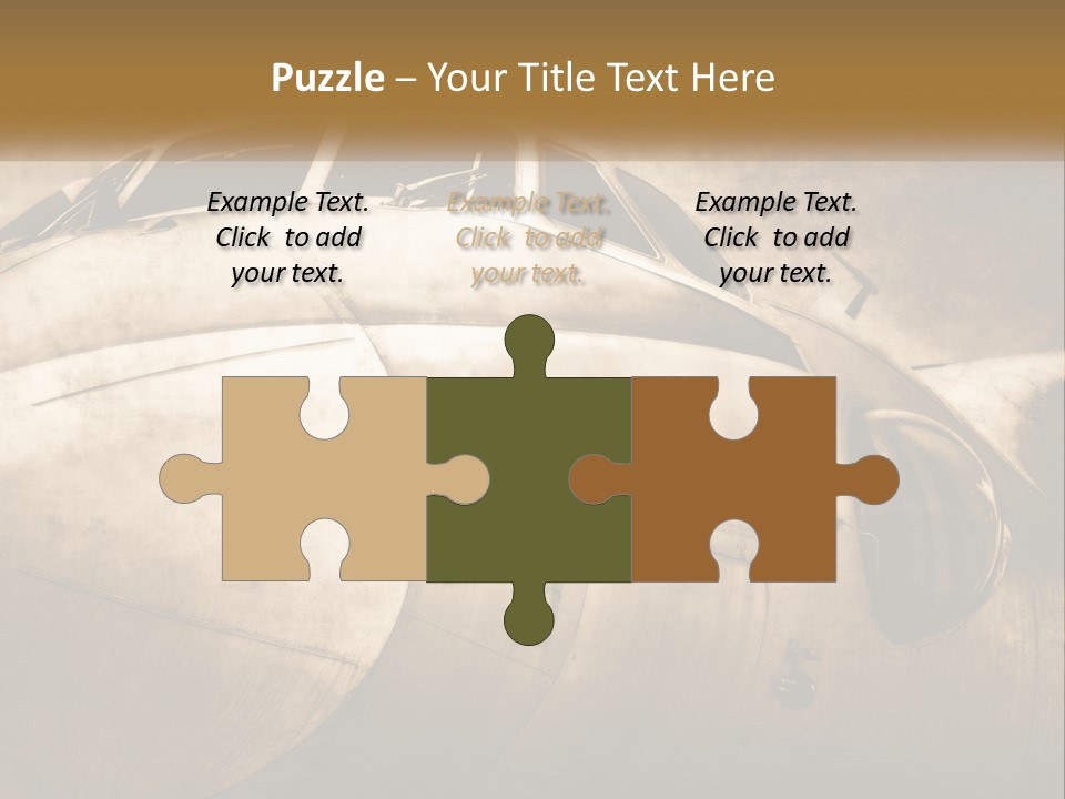 A Plane Is Shown With The Name Of The Plane PowerPoint Template