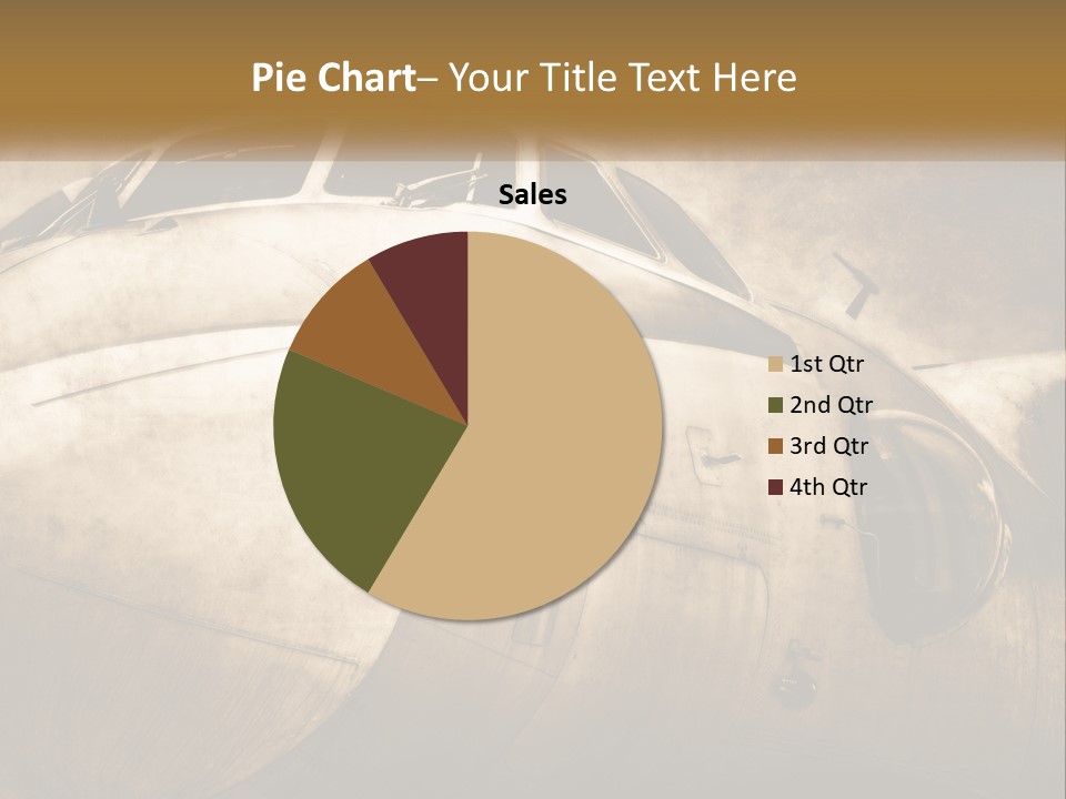 A Plane Is Shown With The Name Of The Plane PowerPoint Template