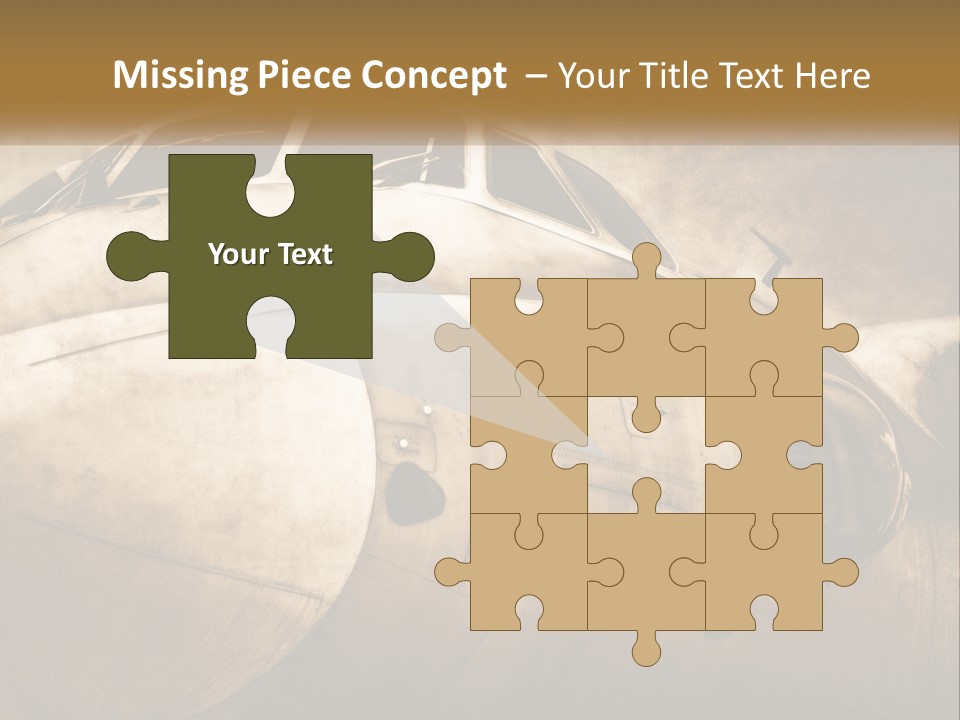 A Plane Is Shown With The Name Of The Plane PowerPoint Template