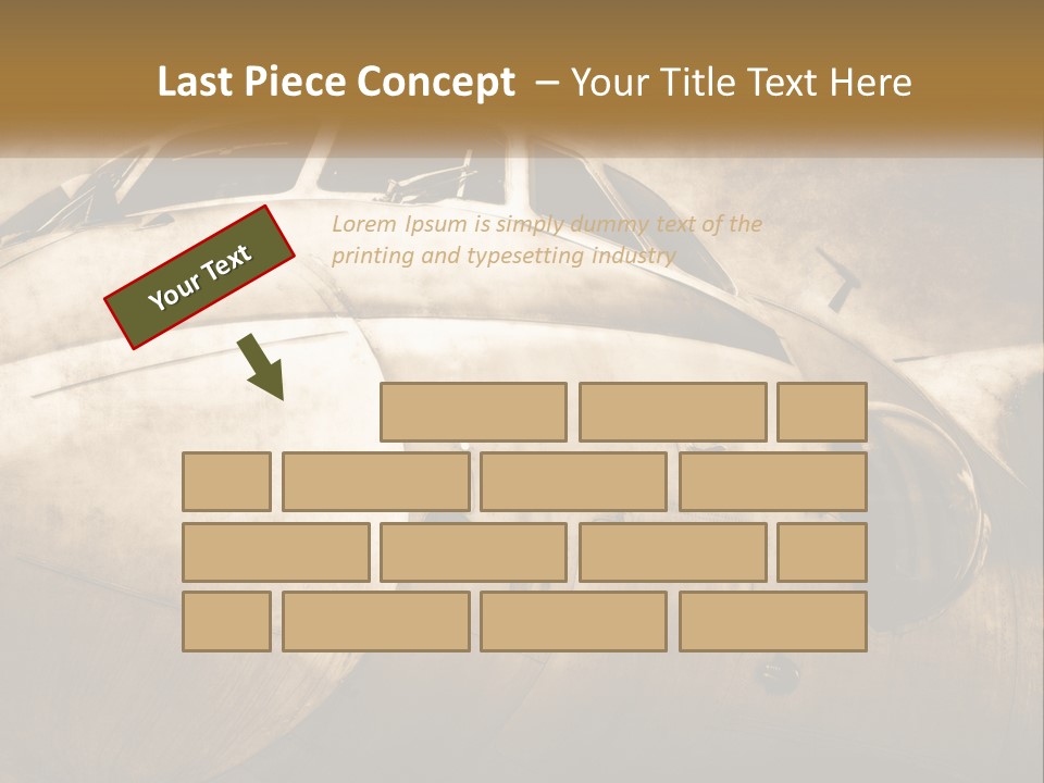 A Plane Is Shown With The Name Of The Plane PowerPoint Template