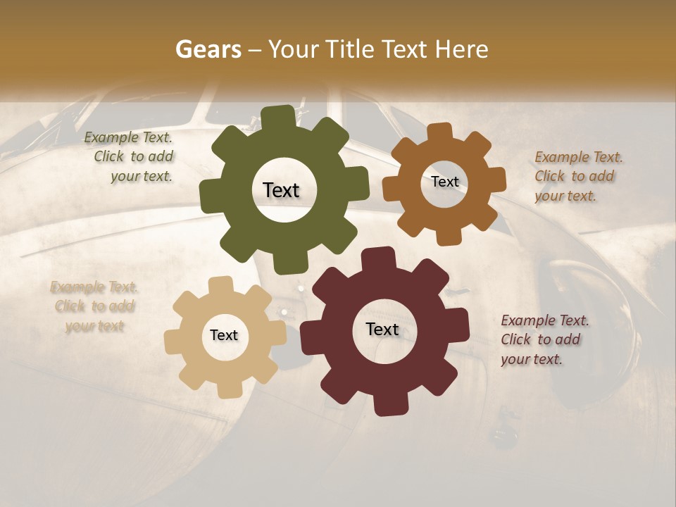 A Plane Is Shown With The Name Of The Plane PowerPoint Template