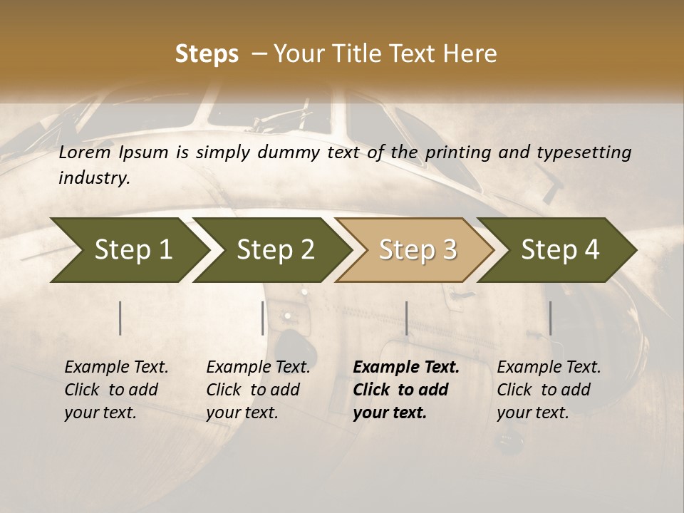A Plane Is Shown With The Name Of The Plane PowerPoint Template