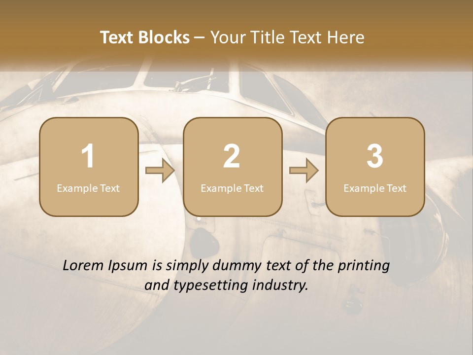 A Plane Is Shown With The Name Of The Plane PowerPoint Template