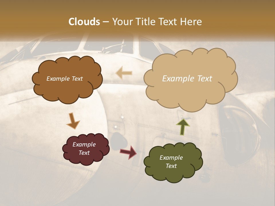 A Plane Is Shown With The Name Of The Plane PowerPoint Template