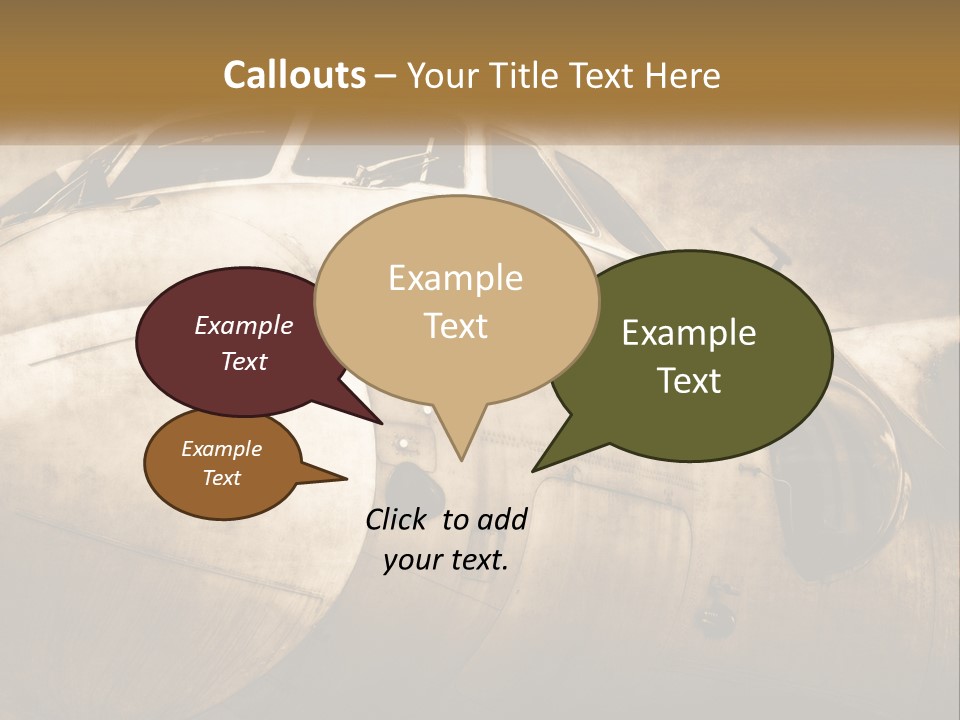 A Plane Is Shown With The Name Of The Plane PowerPoint Template