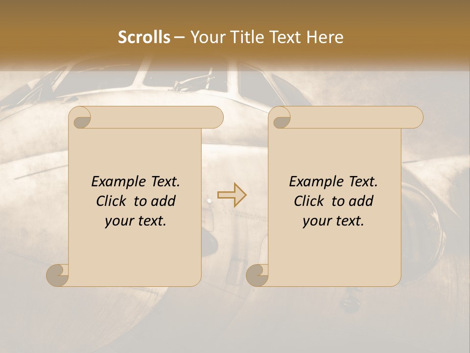 A Plane Is Shown With The Name Of The Plane PowerPoint Template