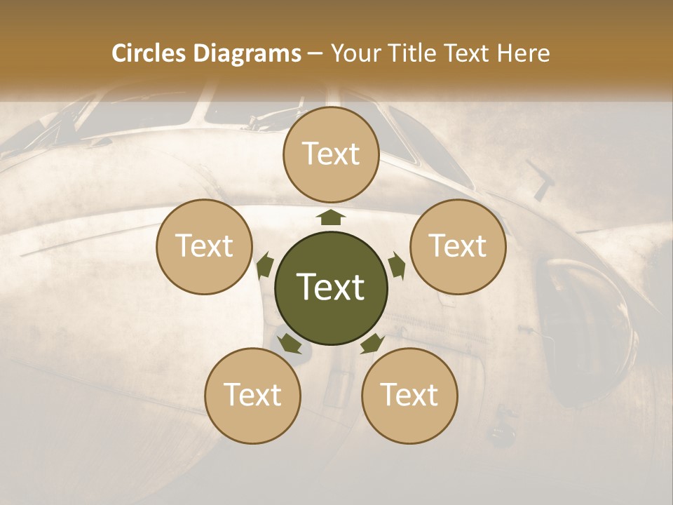 A Plane Is Shown With The Name Of The Plane PowerPoint Template