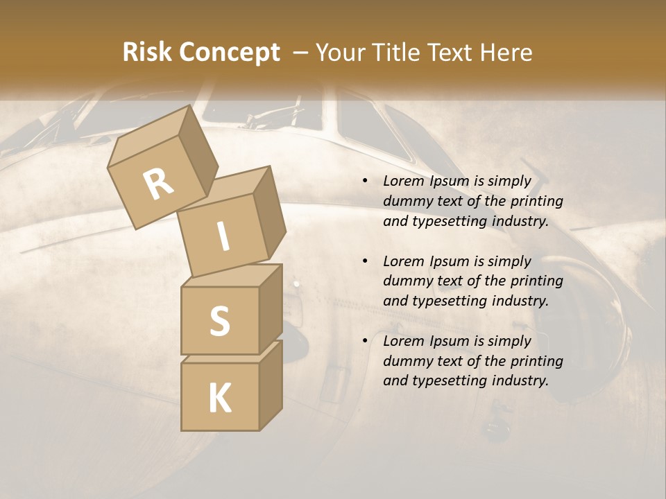 A Plane Is Shown With The Name Of The Plane PowerPoint Template