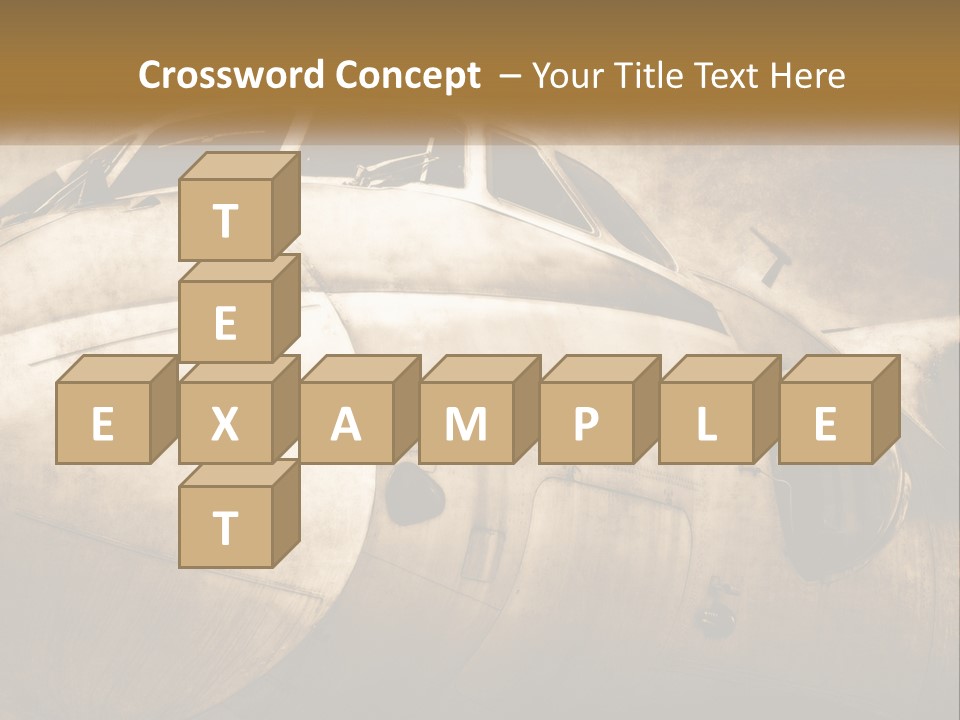 A Plane Is Shown With The Name Of The Plane PowerPoint Template