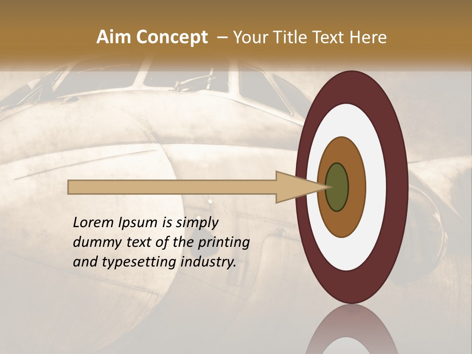 A Plane Is Shown With The Name Of The Plane PowerPoint Template