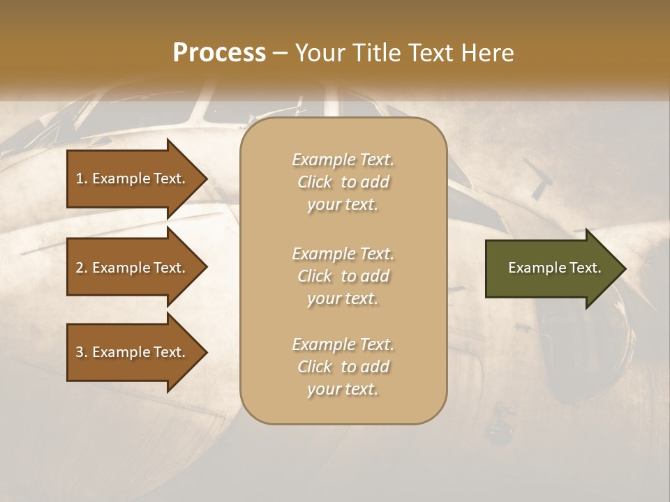 A Plane Is Shown With The Name Of The Plane PowerPoint Template