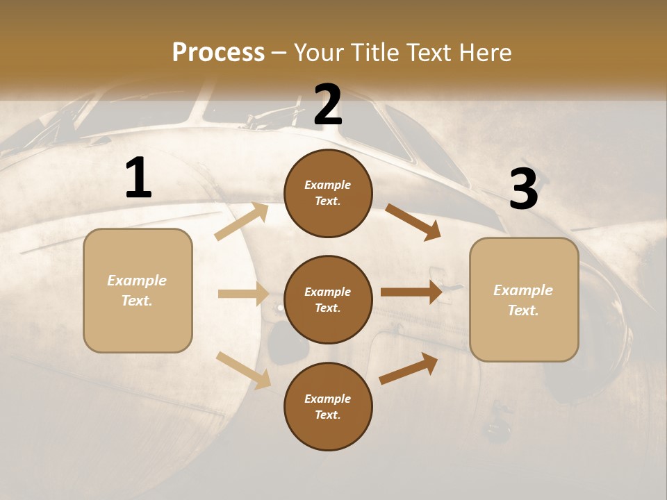 A Plane Is Shown With The Name Of The Plane PowerPoint Template