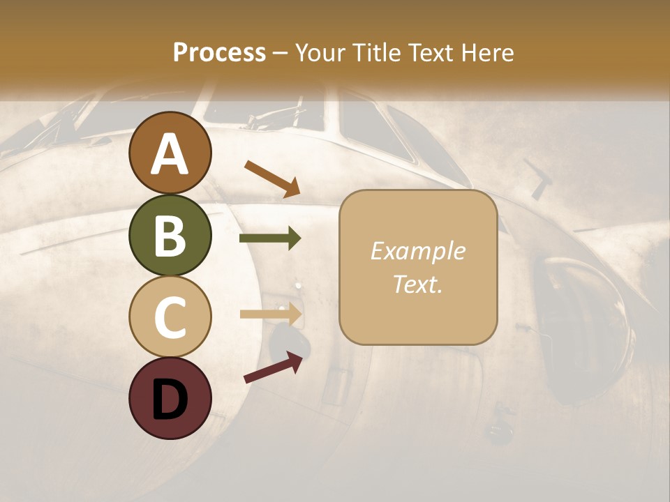 A Plane Is Shown With The Name Of The Plane PowerPoint Template