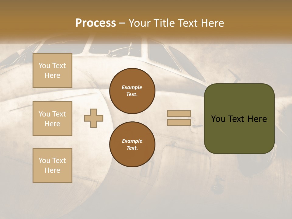 A Plane Is Shown With The Name Of The Plane PowerPoint Template