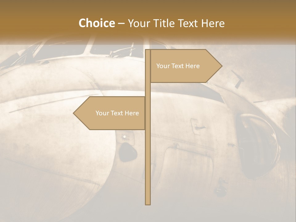A Plane Is Shown With The Name Of The Plane PowerPoint Template