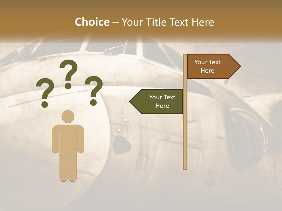 A Plane Is Shown With The Name Of The Plane PowerPoint Template