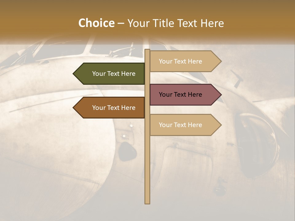 A Plane Is Shown With The Name Of The Plane PowerPoint Template