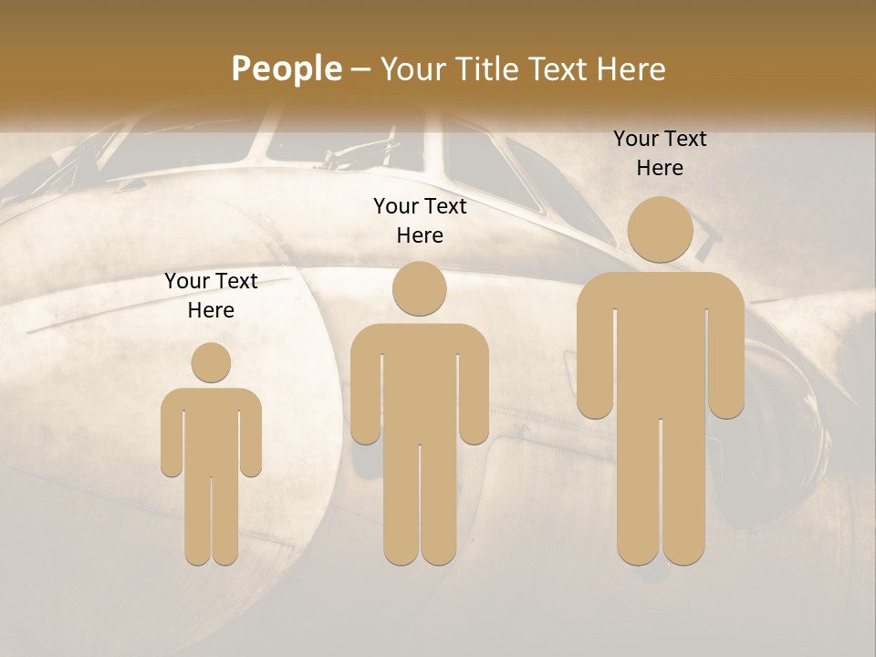 A Plane Is Shown With The Name Of The Plane PowerPoint Template