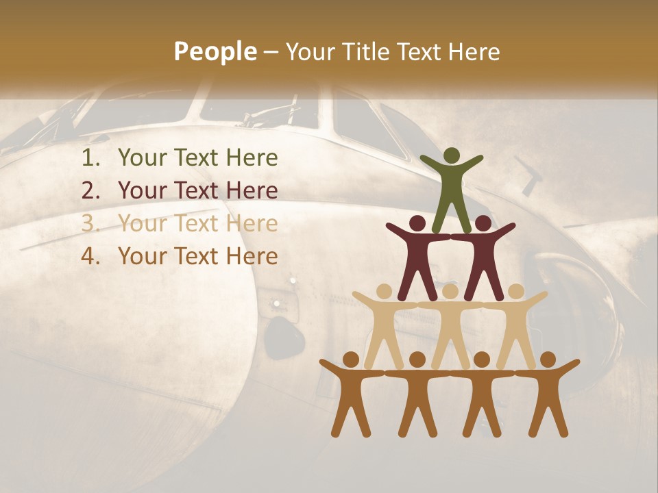 A Plane Is Shown With The Name Of The Plane PowerPoint Template