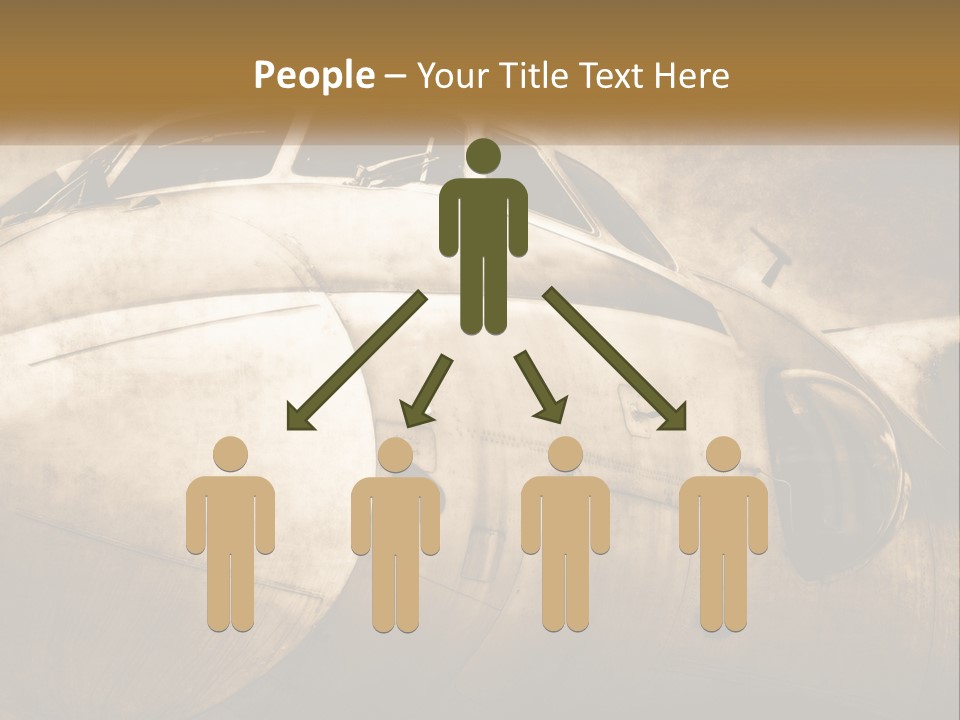 A Plane Is Shown With The Name Of The Plane PowerPoint Template