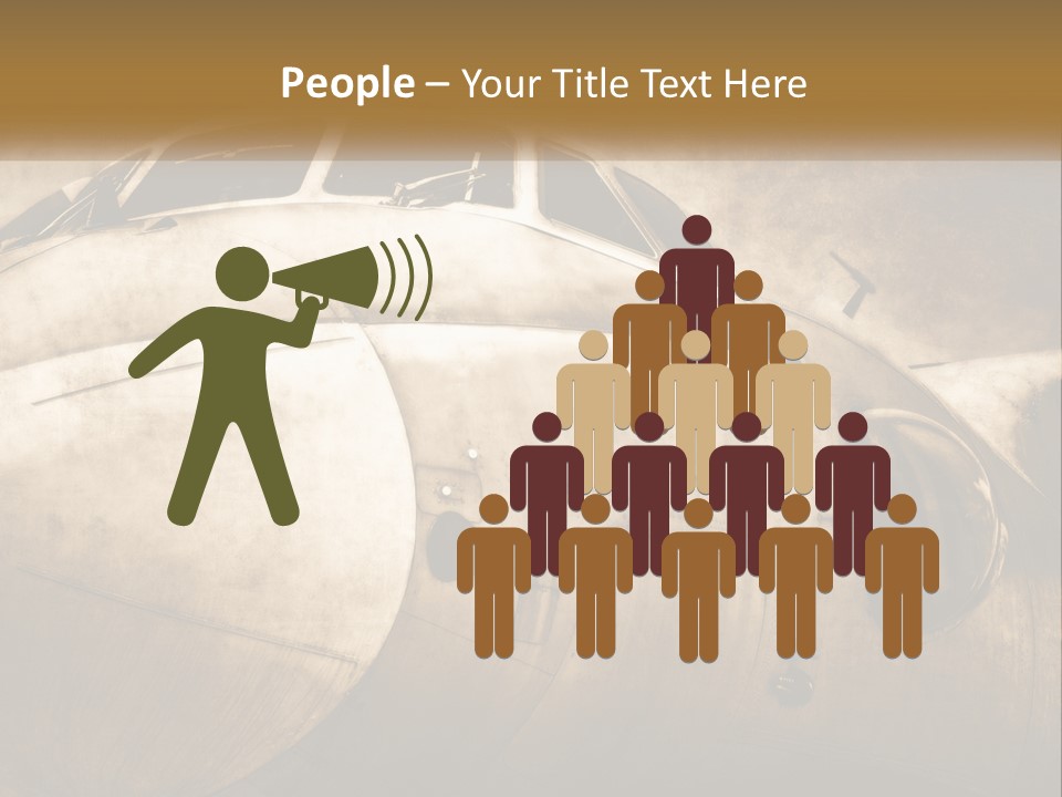 A Plane Is Shown With The Name Of The Plane PowerPoint Template