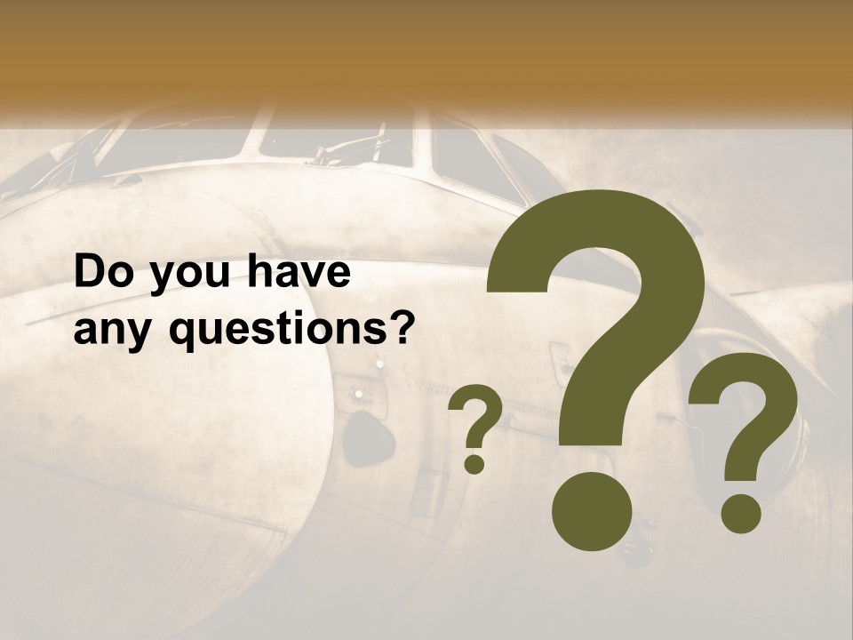 A Plane Is Shown With The Name Of The Plane PowerPoint Template