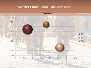 A Group Of People Riding Bikes Down A Street PowerPoint Template