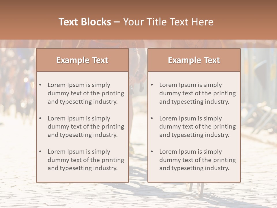 A Group Of People Riding Bikes Down A Street PowerPoint Template