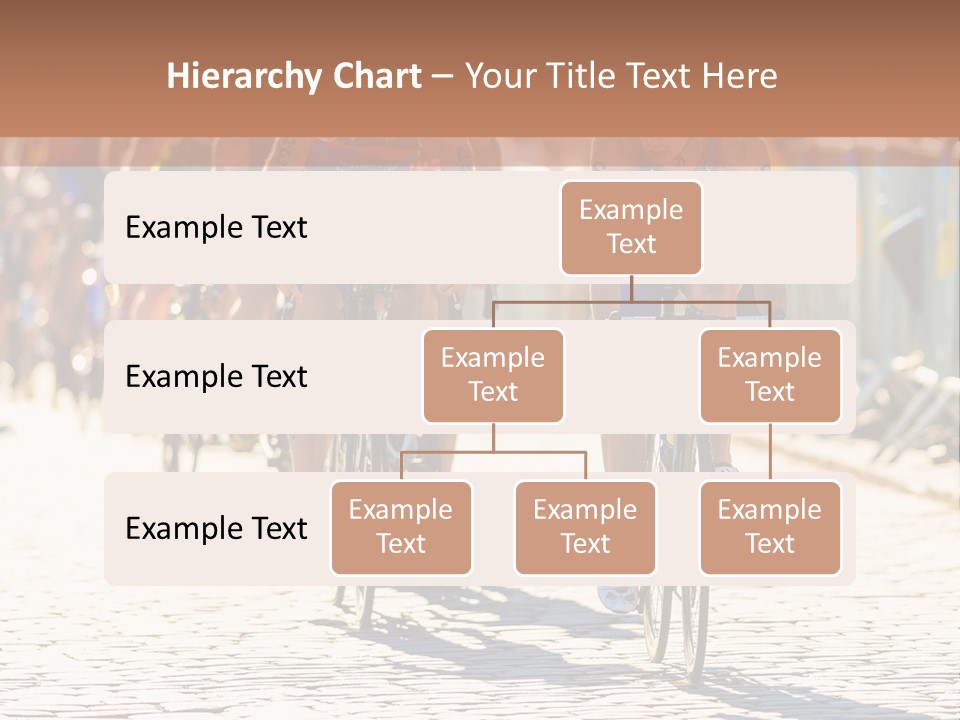 A Group Of People Riding Bikes Down A Street PowerPoint Template