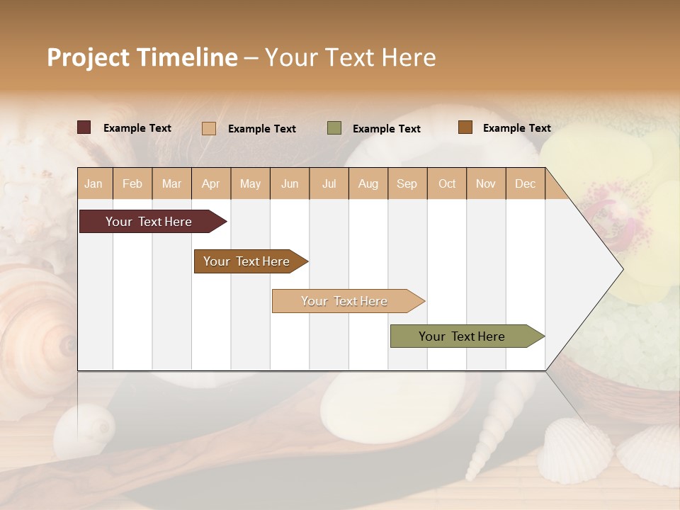 A Bunch Of Coconuts And Other Items On A Table PowerPoint Template