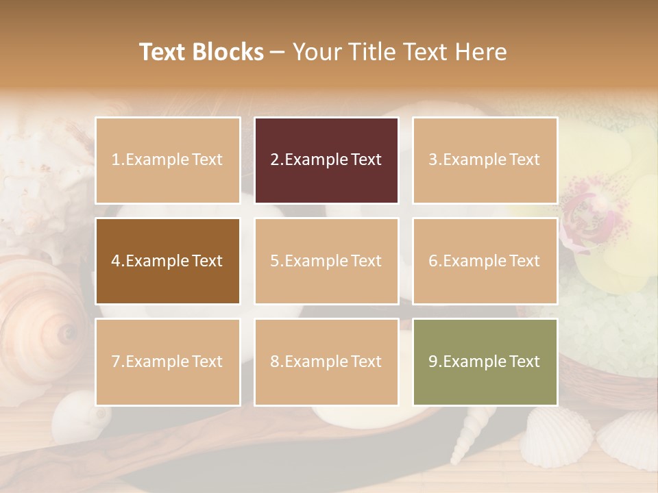 A Bunch Of Coconuts And Other Items On A Table PowerPoint Template