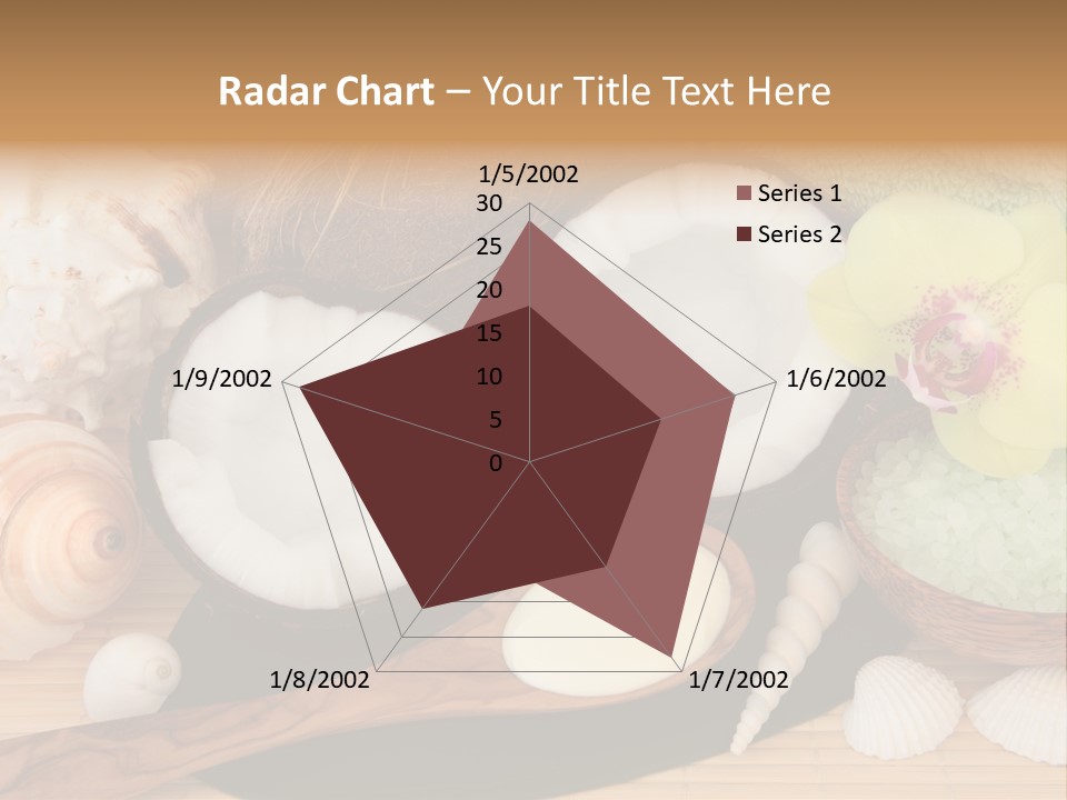 A Bunch Of Coconuts And Other Items On A Table PowerPoint Template