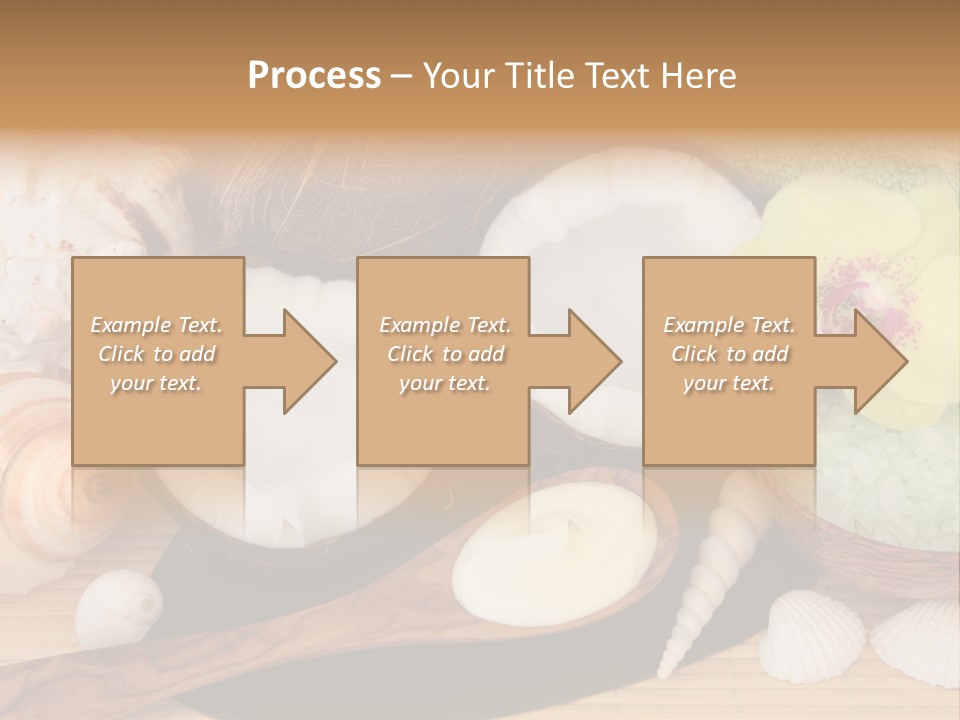 A Bunch Of Coconuts And Other Items On A Table PowerPoint Template