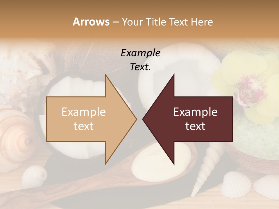 A Bunch Of Coconuts And Other Items On A Table PowerPoint Template