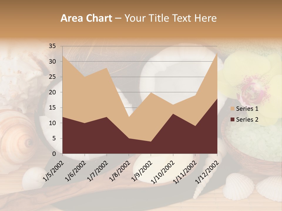 A Bunch Of Coconuts And Other Items On A Table PowerPoint Template