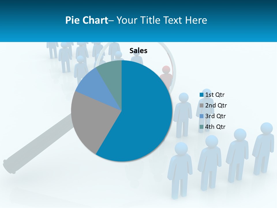 A Magnifying Glass Over A Group Of People PowerPoint Template