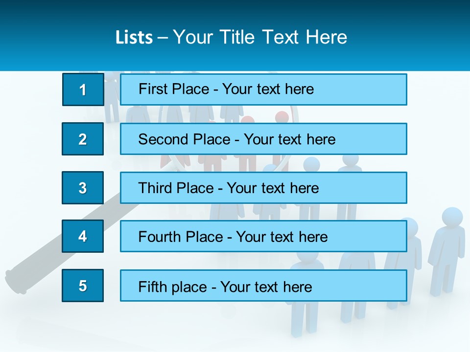 A Magnifying Glass Over A Group Of People PowerPoint Template