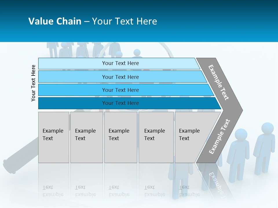 A Magnifying Glass Over A Group Of People PowerPoint Template