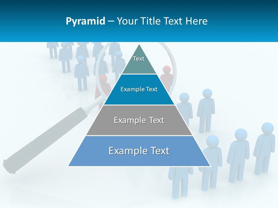 A Magnifying Glass Over A Group Of People PowerPoint Template