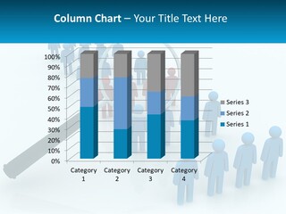 A Magnifying Glass Over A Group Of People PowerPoint Template