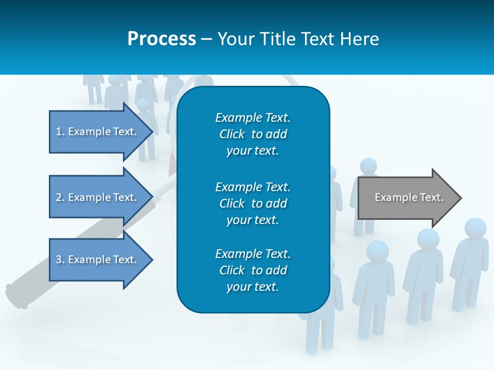 A Magnifying Glass Over A Group Of People PowerPoint Template
