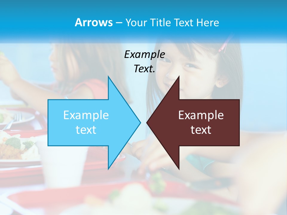 A Group Of Children Sitting At A Table Eating Food PowerPoint Template