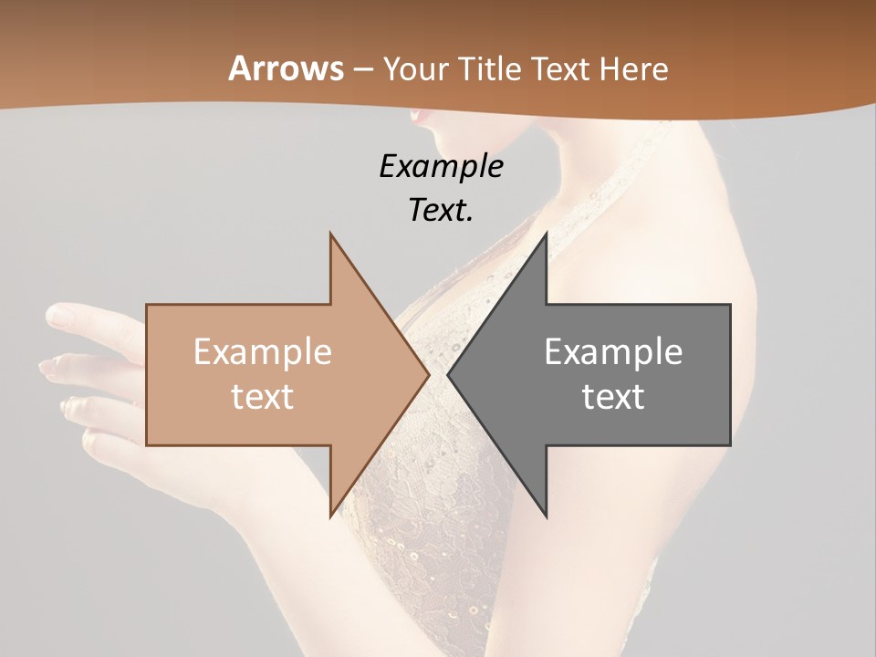 A Woman In A Dress Is Holding A Cell Phone PowerPoint Template