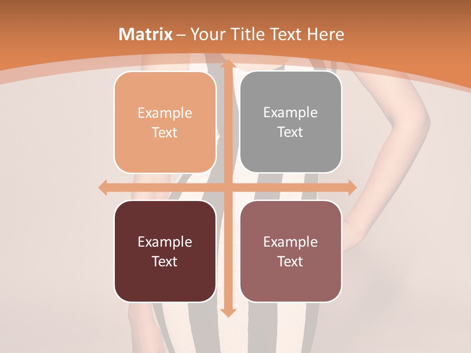 A Woman In A Black And White Striped Dress PowerPoint Template