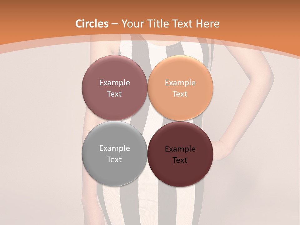 A Woman In A Black And White Striped Dress PowerPoint Template