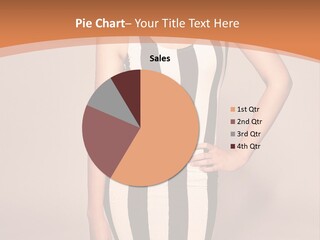 A Woman In A Black And White Striped Dress PowerPoint Template